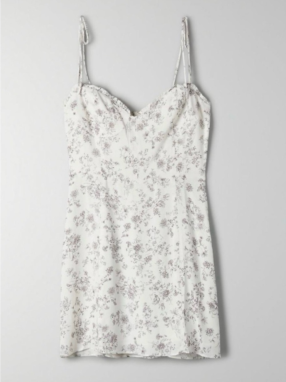 Aritzia White Floral Mini Dress